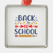 Terug naar school metalen ornament (Voorkant)