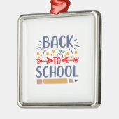 Terug naar school metalen ornament (Links)