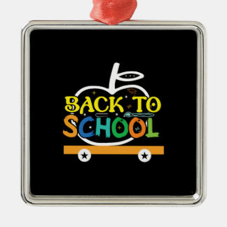 Terug naar school metalen ornament