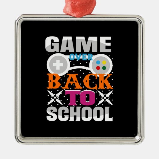 Terug naar school metalen ornament (Voorkant)