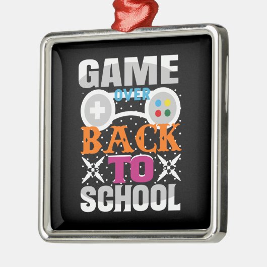 Terug naar school metalen ornament (Links)