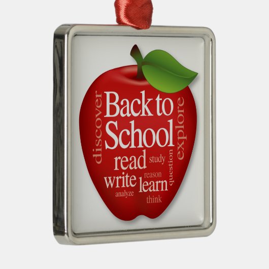 Terug naar School Metalen Ornament (Rechts)