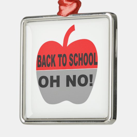 Terug naar school metalen ornament (Links)