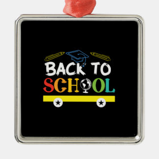 Terug naar school metalen ornament