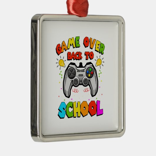 Terug naar school metalen ornament (Rechts)