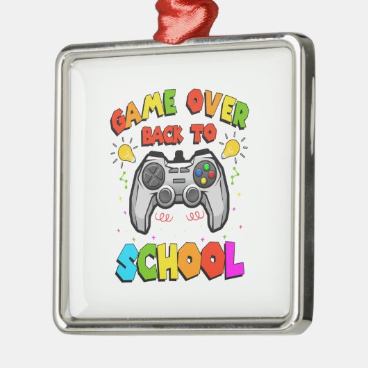 Terug naar school metalen ornament (Links)