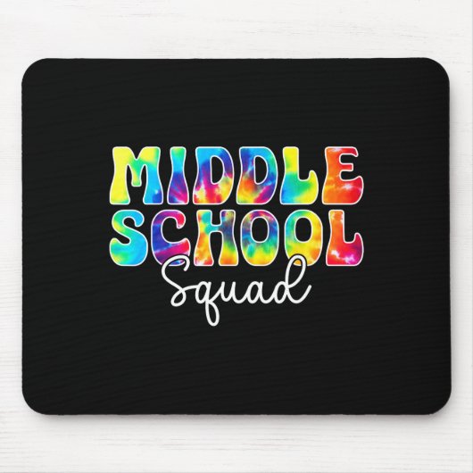 Terug naar school middelbare school squad team ler muismat (Voorkant)