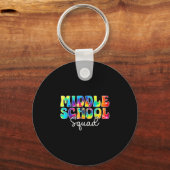 Terug naar school middelbare school squad team ler sleutelhanger (Voorkant)