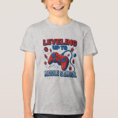 Terug naar School Middelbare School Video Gamer Bo Tri-Blend Shirt (Voorkant)