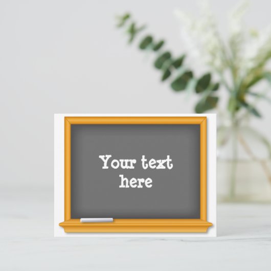 Terug naar School Mini Chalkboard Briefkaart (Staand voorkant)