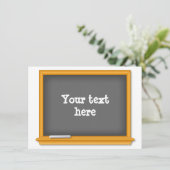 Terug naar School Mini Chalkboard Printable Kaart (Staand voorkant)
