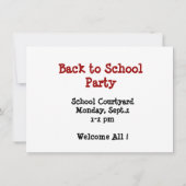 Terug naar School Mini Chalkboard Printable Kaart (Achterkant)