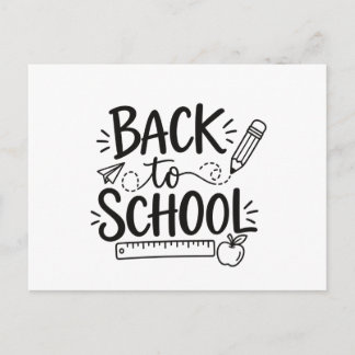Terug naar school Minimaal schoolmateriaal Potlood Briefkaart