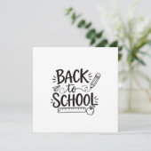 Terug naar school Minimaal schoolmateriaal Potlood Kaart (Staand voorkant)