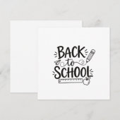 Terug naar school Minimaal schoolmateriaal Potlood Kaart (Voorkant / Achterkant)