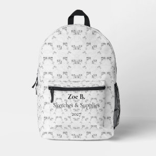 Terug-naar-school Minimal Lijnpatroon Zomer Bedrukte Rugzak