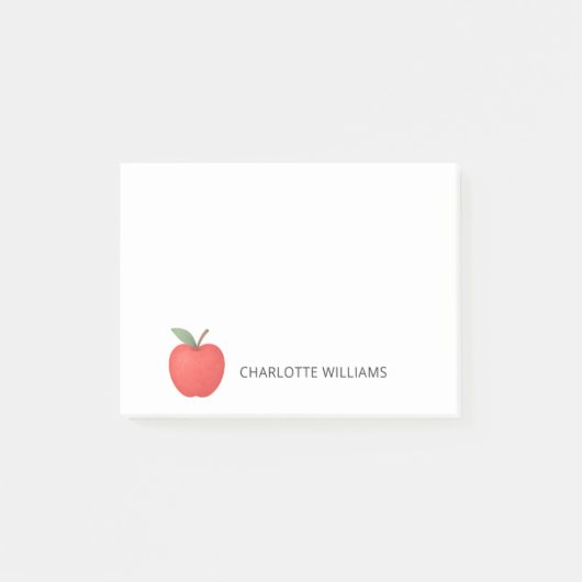 Terug naar school minimalistische charmante Apple Post-it® Notes (Voorkant)