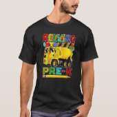 Terug naar School Mixer Truck Rolling In Pre K T-shirt (Voorkant)