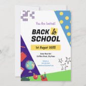 Terug naar School Moderne Uitnodiging (Voorkant)