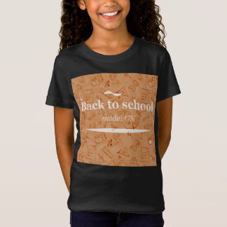 Terug naar school-modus Aan Doodle-typografie T-shirt