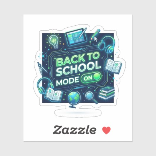 Terug naar school-modus AAN Sticker (Vel)