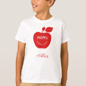 Terug naar school moeder homeschool kind naam t-shirt (Voorkant)