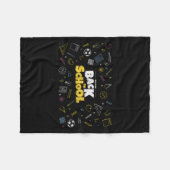 Terug naar school mondkapje grappige leraar en stu fleece deken (Voorkant (Horizontaal))