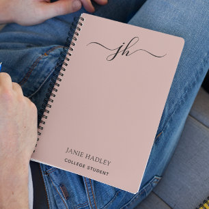 Terug Naar School Monogram Script Naam Notitieboek