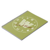 Terug naar school Monogrammen olijfgroen Notitieboek (Linkerzijde)