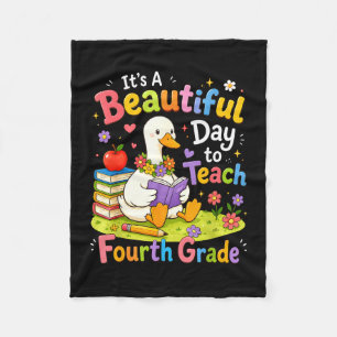 Terug naar school mooie dag om vierde klas te onde fleece deken