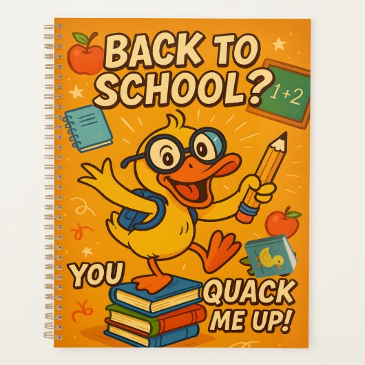 Terug naar school | Mooie eend cover voor docente Planner (Voorkant)