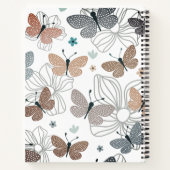 Terug naar school Mooie vlinders Gepersonaliseerd Notitieboek (Achterkant)