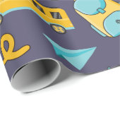 Terug naar school Naadloos inpakpapier: tas, bus Cadeaupapier (Rol Hoek)