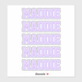 Terug naar school naam sticker (Vel)