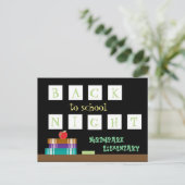 Terug-naar-school nacht briefkaart (Staand voorkant)