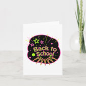 Terug naar School Neon Pop Art Bright Classroom Kaart (Voorkant)