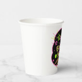 Terug naar School Neon Pop Art Bright Classroom Papieren Bekers (Rechts)