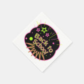 Terug naar School Neon Pop Art Bright Classroom Servet (Hoek)
