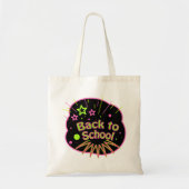 Terug naar School Neon Pop Art Bright Classroom Tote Bag (Voorkant)