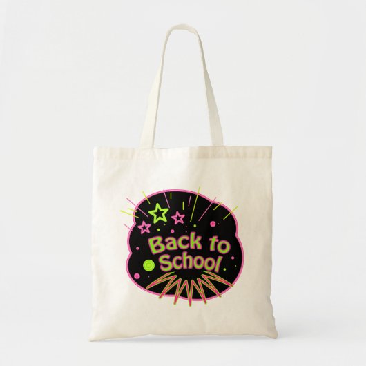 Terug naar School Neon Pop Art Bright Classroom Tote Bag (Voorkant)