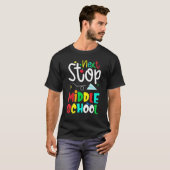Terug naar School Next Stop Middle School Hallo Mi T-shirt (Voorkant volledig)