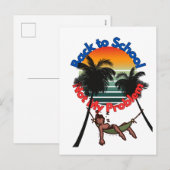 Terug naar school, niet mijn probleem feestdagenkaart (Voorkant / Achterkant)