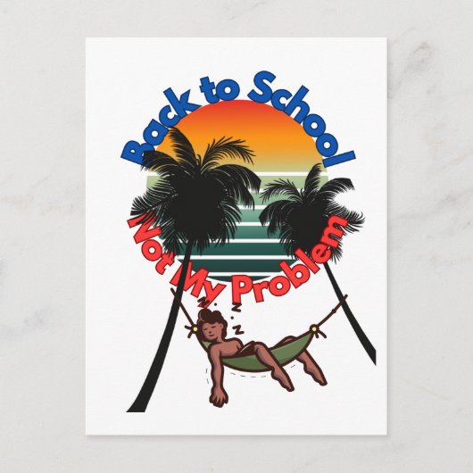 Terug naar school, niet mijn probleem feestdagenkaart (Voorkant)
