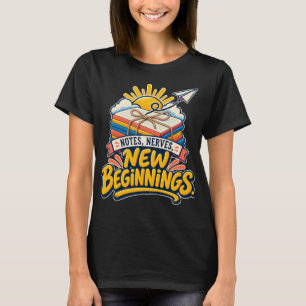 Terug naar school Nieuwe Beginnen Notitieboek Zons T-shirt