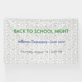 Terug naar School Night Vinyl Banner - Custom Scho (Horizontaal)