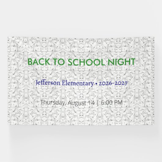 Terug naar School Night Vinyl Banner - Custom Scho (Horizontaal)