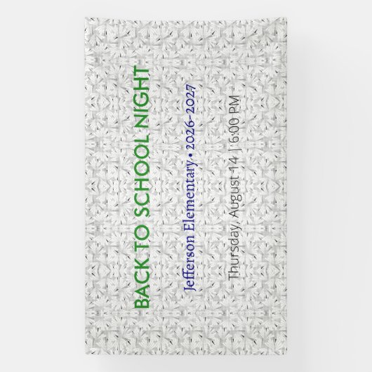 Terug naar School Night Vinyl Banner - Custom Scho (Verticaal)