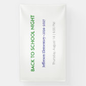 Terug naar School Night Vinyl Banner - Custom Scho (Verticaal)