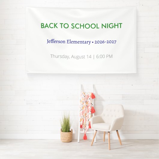 Terug naar School Night Vinyl Banner - Custom Scho (Insitu)