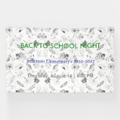 Terug naar School Night Vinyl Banner - Custom Scho (Horizontaal)